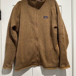 Patagonia Brown Utility Jacket with Full Zip and Standing Collar